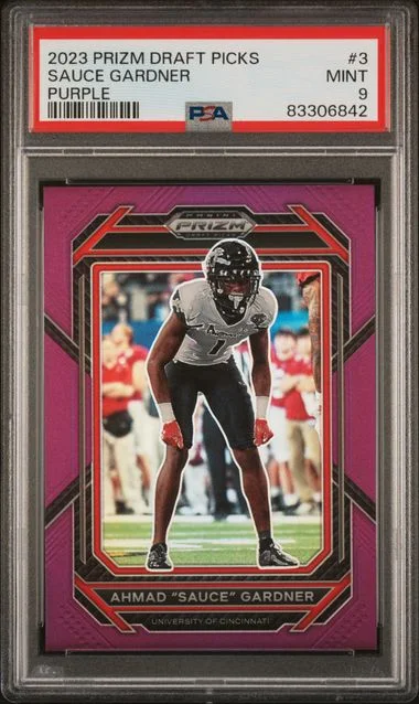 2023 Panini Prizm Draft Picks Ahmad Sauce Gardner Autograph #3 card image