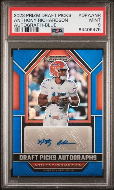 2023 Panini Prizm Draft Picks Anthony Richardson Draft Picks Autograph Blue #DPA-ANR card image