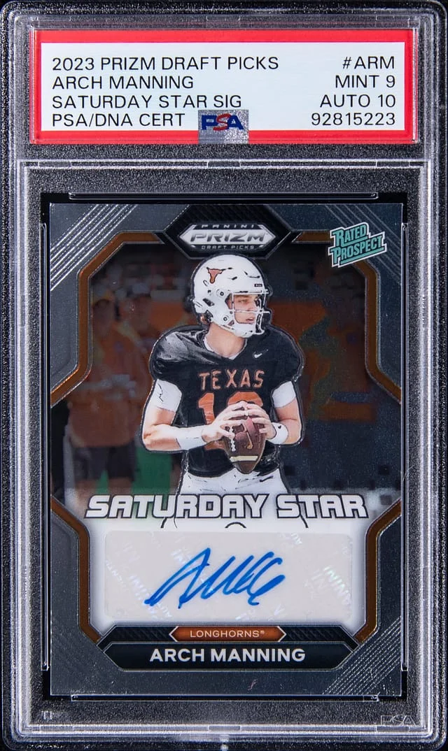 2023 Panini Prizm Draft Picks Arch Manning Saturday Star Signatures #SSS-ARM card image