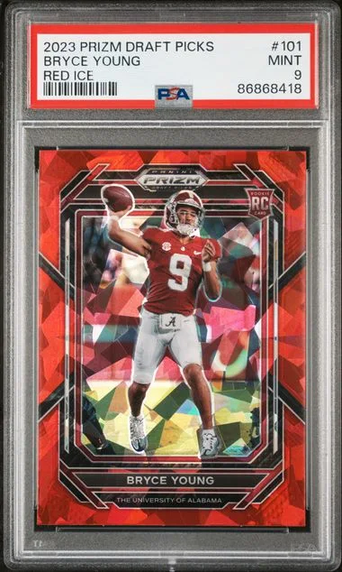 2023 Panini Prizm Draft Picks Bryce Young Red Ice #101 card image
