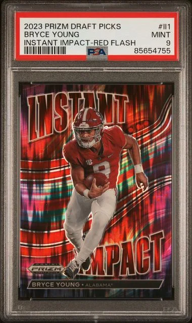 2023 Panini Prizm Draft Picks Bryce Young Instant Impact Red Flash #II1 card image