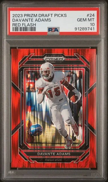 2023 Panini Prizm Draft Picks Davante Adams Red Flash #24 card image