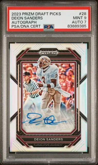 2023 Panini Prizm Draft Picks Deion Sanders Autograph #28 card image