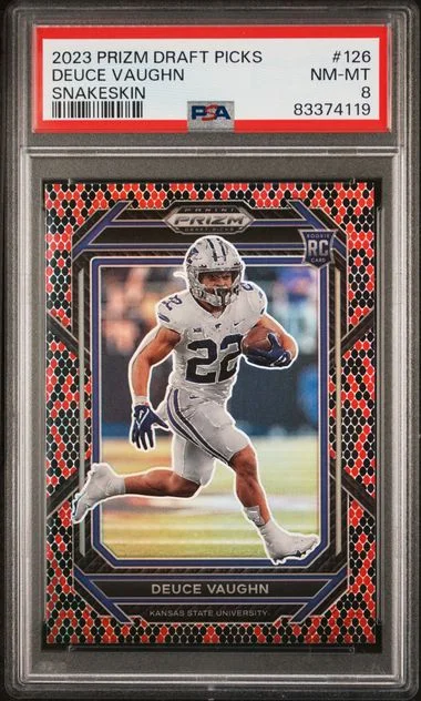 2023 Panini Prizm Draft Picks Deuce Vaughn Snakeskin #126 card image