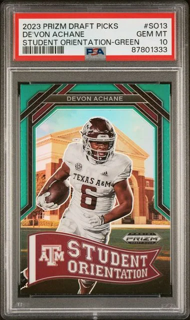 2023 Panini Prizm Draft Picks De'Von Achane Student Orientation #SO13 card image