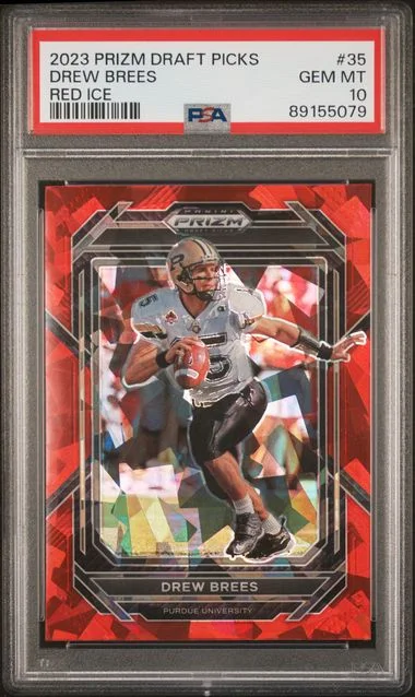2023 Panini Prizm Draft Picks Drew Brees Red Ice #35 card image