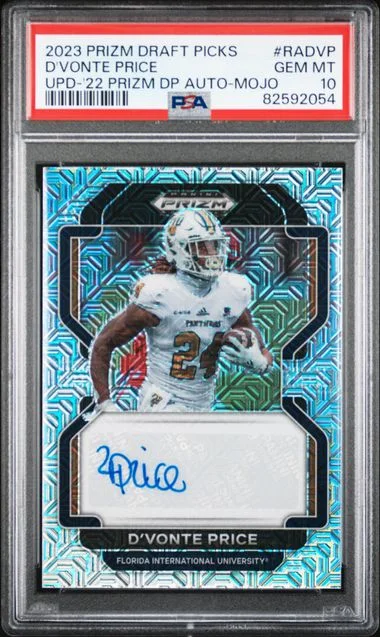 2023 Panini Prizm Draft Picks D'Vonte Price Update 2022 Prizm Draft Picks Autograph-Mojo #RADVP card image