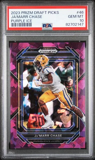 2023 Panini Prizm Draft Picks Ja'Marr Chase Red Ice #46 card image