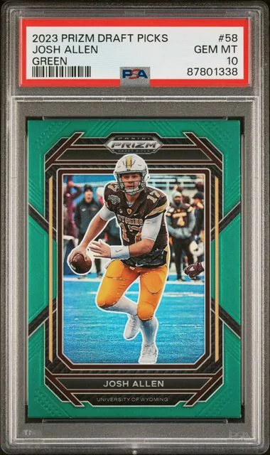 2023 Panini Prizm Draft Picks Josh Allen Green #58 card image
