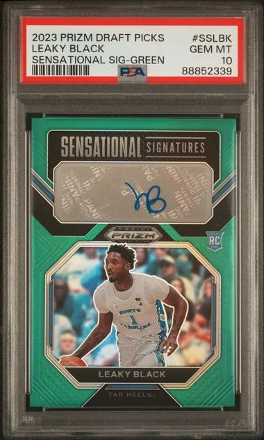 2023 Panini Prizm Draft Picks Leaky Sensational Signature Green #SSLBK card image