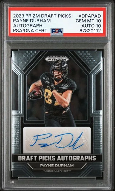 2023 Panini Prizm Draft Picks Payne Durham Draft Picks Autograph #DPAPAD card image