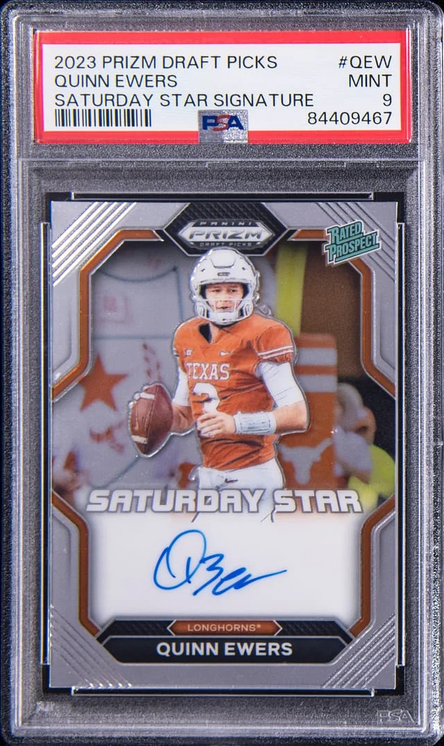 2023 Panini Prizm Draft Picks Quinn Ewers Saturday Star Signature #SSS-QEW card image