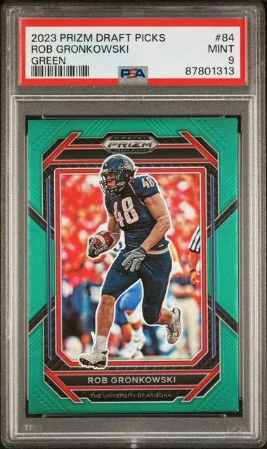 2023 Panini Prizm Draft Picks Rob Gronkowski Green #84 card image