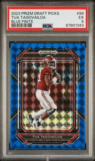 2023 Panini Prizm Draft Picks Tua Tagovailoa Blue Finite #99 card image
