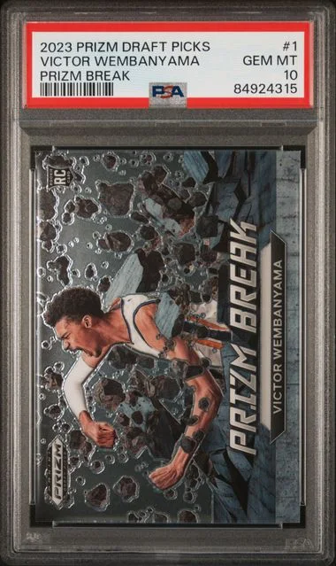 2023 Panini Prizm Draft Picks Victor Wembanyama Rooke Prizm Break #1 card image