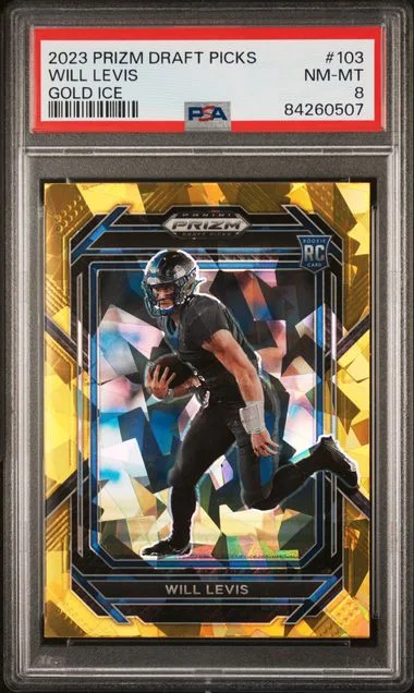 2023 Panini Prizm Draft Picks Will Levis Gold Ice #103 card image