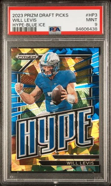 2023 Panini Prizm Draft Picks Will Levis Hype Blue Ice #HP3 card image