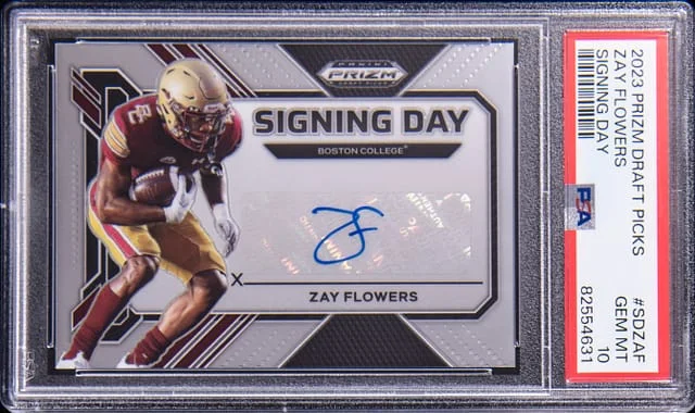 2023 Panini Prizm Draft Picks Zay Flowers Signing Day #SDZAF card image