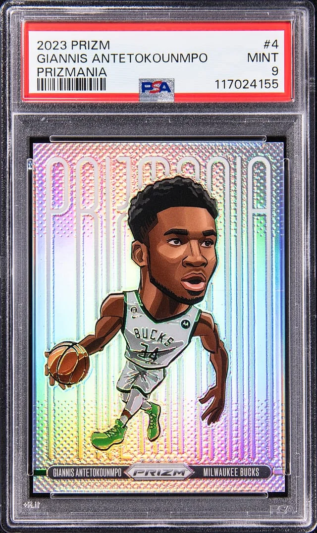 2023 Panini Prizm Giannis Antetokounmpo Prizmania #4 card image