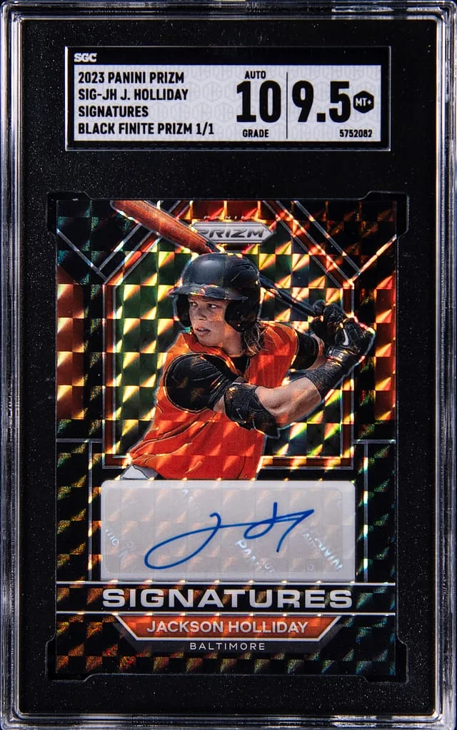 2023 Panini Prizm Jackson Holliday Signature Orange Wave #SIG-JH card image