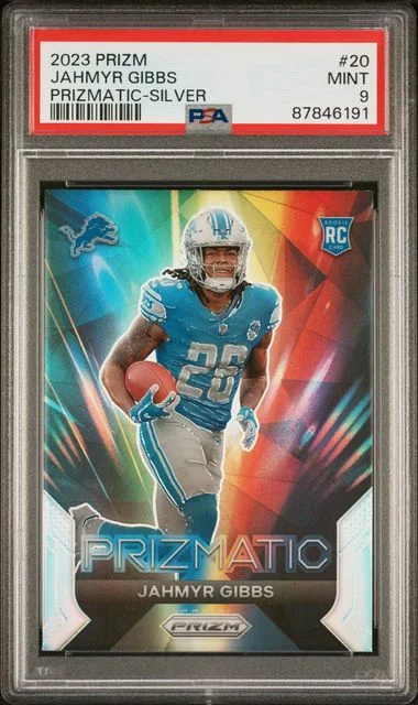 2023 Panini Prizm Jahmyr Gibbss Prizmatic Silver #20 card image
