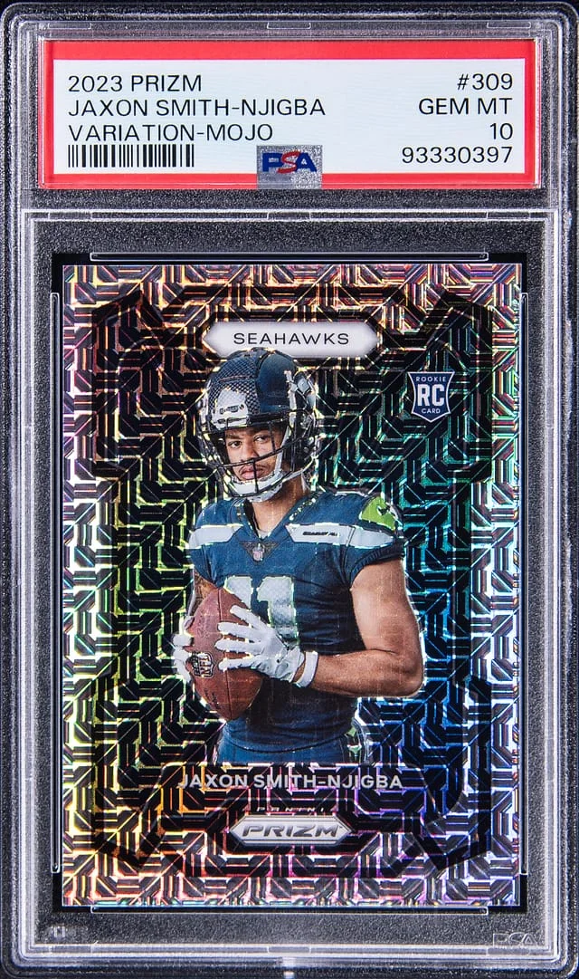 2023 Panini Prizm Jaxon Smith-Njigba Variation-Mojo #309 card image