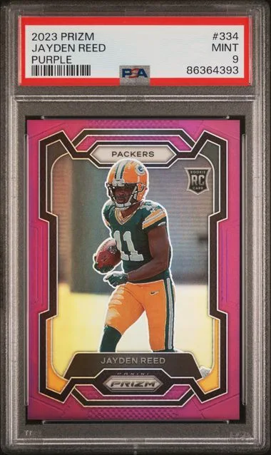 2023 Panini Prizm Jayden Reed Purple #334 card image