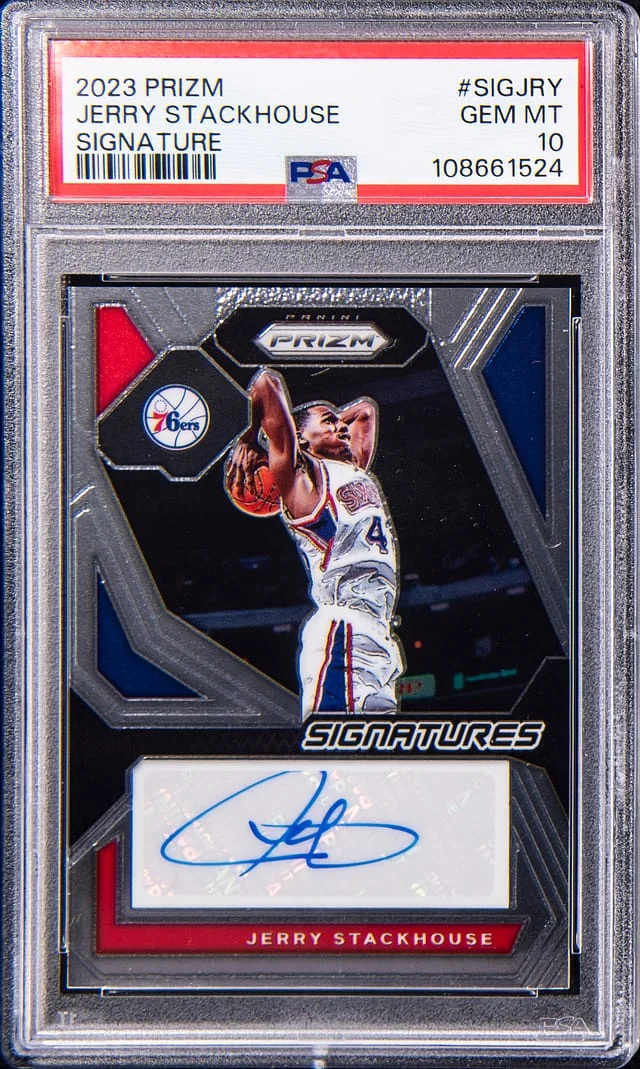 2023 Panini Prizm Jerry Stackhouse Signature #SIGJRY card image