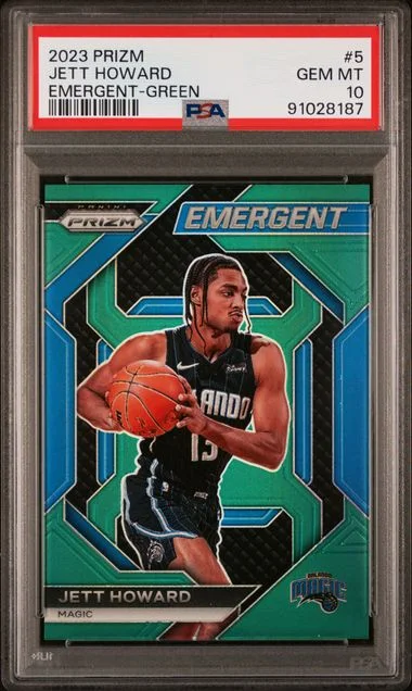 2023 Panini Prizm Jett Howard Emergent Green #5 card image