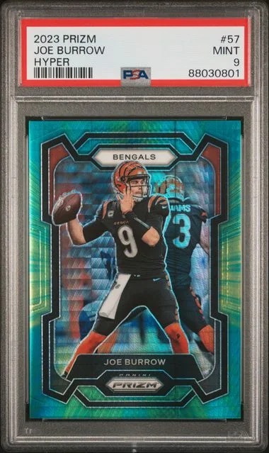 2023 Panini Prizm Joe Burrow Red Sparkle #57 card image