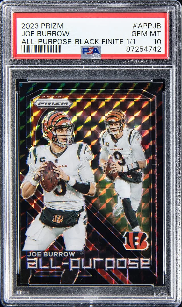 2023 Panini Prizm Joe Burrow All-Purpose Black Finite #APP-JB card image