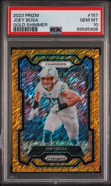 2023 Panini Prizm Joey Bosa Gold Shimmer #157 card image