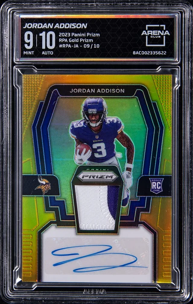 2023 Panini Prizm Jordan Addison Gold #RPA-JA card image