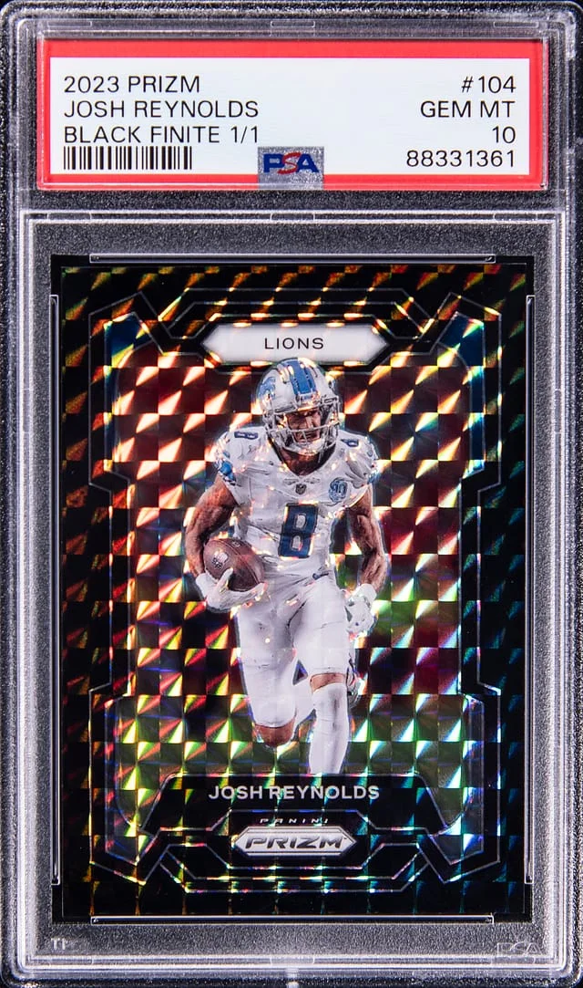 2023 Panini Prizm Josh Reynolds Black Finite 1/1 #104 card image