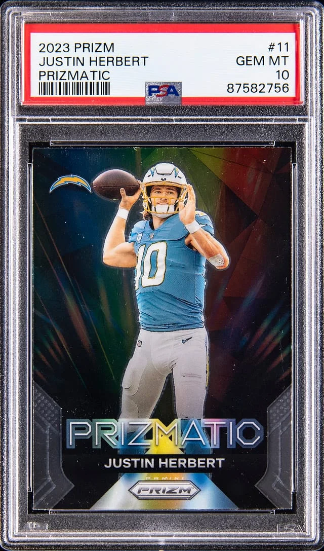 2023 Panini Prizm Justin Herbert Prismatic #11 card image