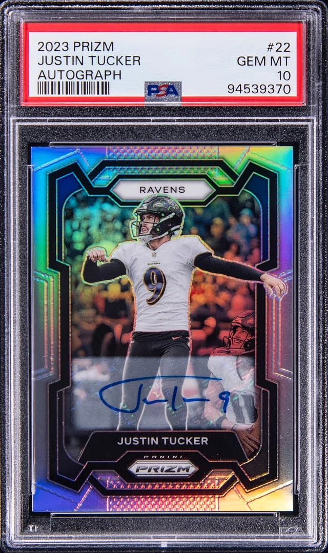 2023 Panini Prizm Justin Tucker Autograph #22 card image