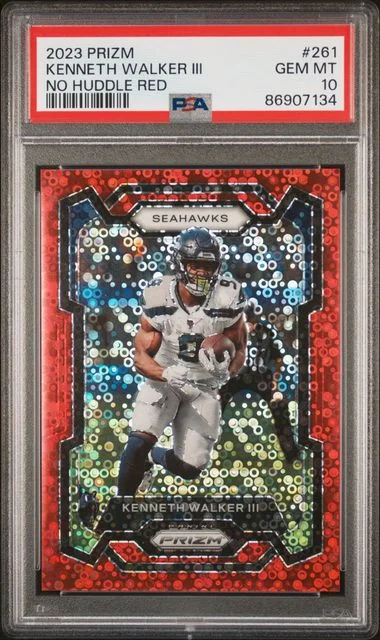 2023 Panini Prizm Kenneth Walker III No Huddle Red #261 card image