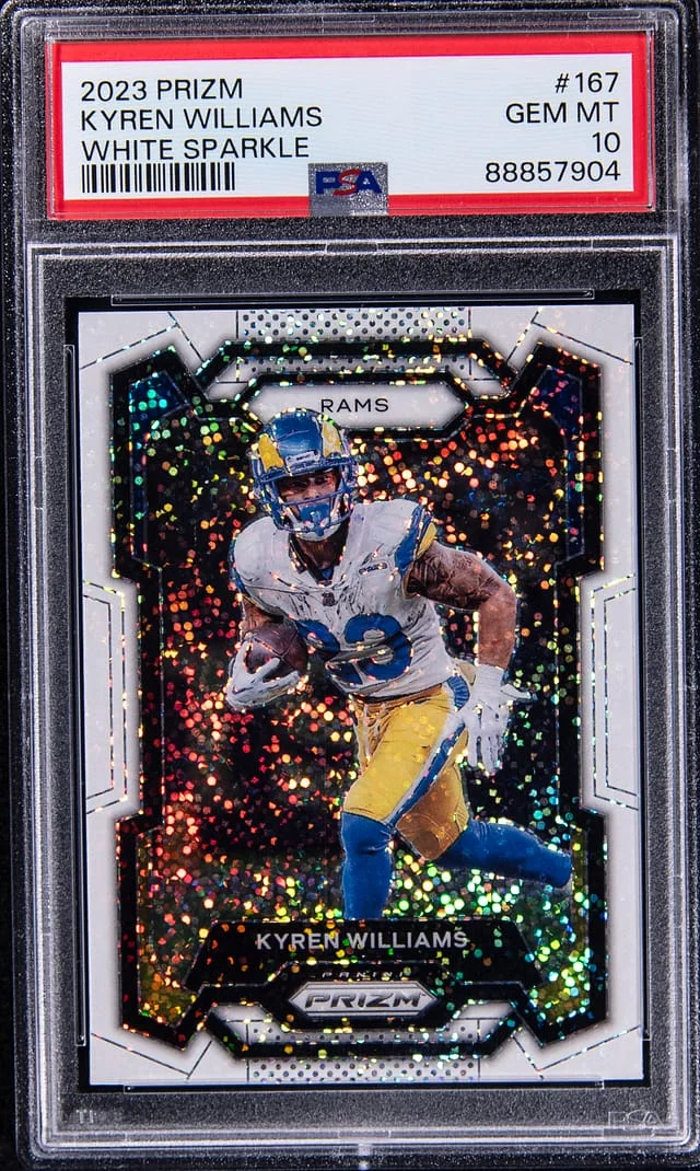 2023 Panini Prizm Kyren Williams White Sparkle #167 card image