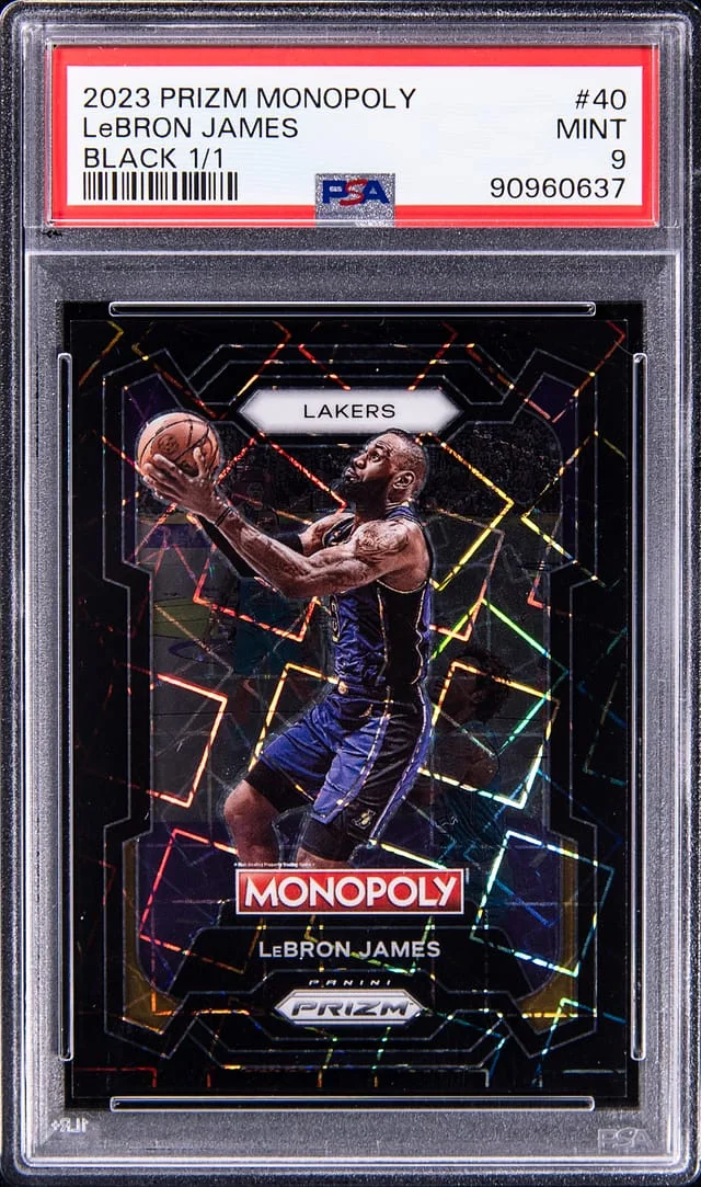 2023 Panini Prizm LeBron James Monopoly Black #40 card image