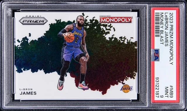 2023 Panini Prizm LeBron James Monopoly Money Blast #MB9 card image