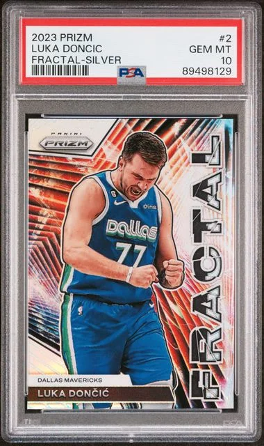 2023 Panini Prizm Luka Doncic Fractal Silver #2 card image