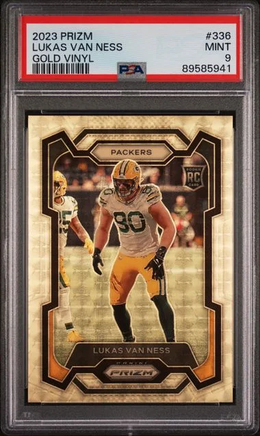 2023 Panini Prizm Lukas Van Ness Gold Vinyl #336 card image