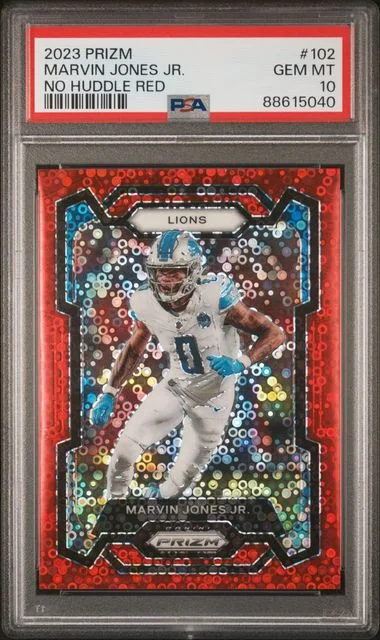 2023 Panini Prizm Marvin Jones Jr. No Huddle Red #102 card image