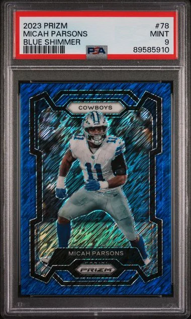 2023 Panini Prizm Micah Parsons Blue Shimmer #78 card image