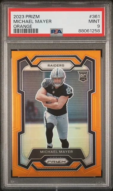 2023 Panini Prizm Michael Mayer Orange #361 card image