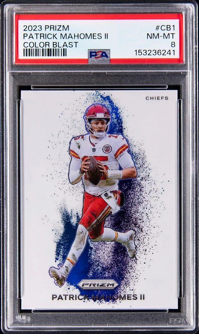 2023 Panini Prizm Patrick Mahomes II Color Blast #CB-1 card image