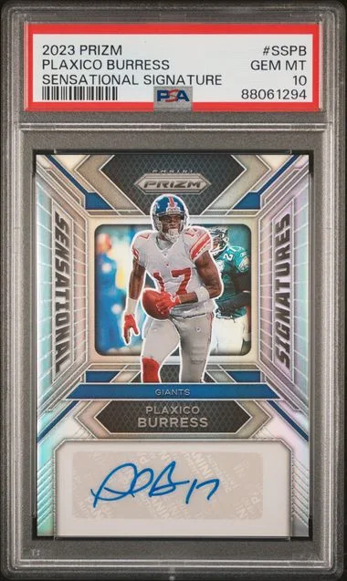 2023 Panini Prizm Plaxico Burress Sensational Signatures #SSPB card image
