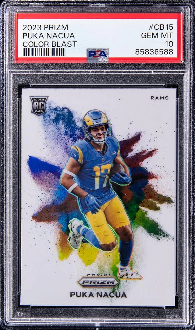 2023 Panini Prizm Puka Nacua Color Blast #CB-15 card image
