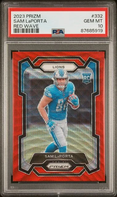 2023 Panini Prizm Sam Laporta Silver #332 card image