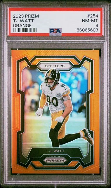2023 Panini Prizm T.J. Watt Orange #254 card image